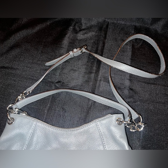 MK Michael Kors Fulton Leather Messenger Crossbody Bag in Grey - Picture 3 of 8